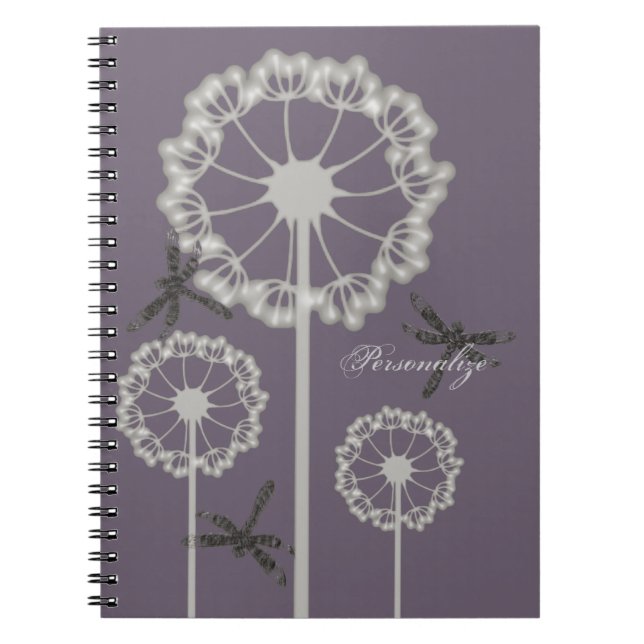 Carnet de libellules violettes (Devant)