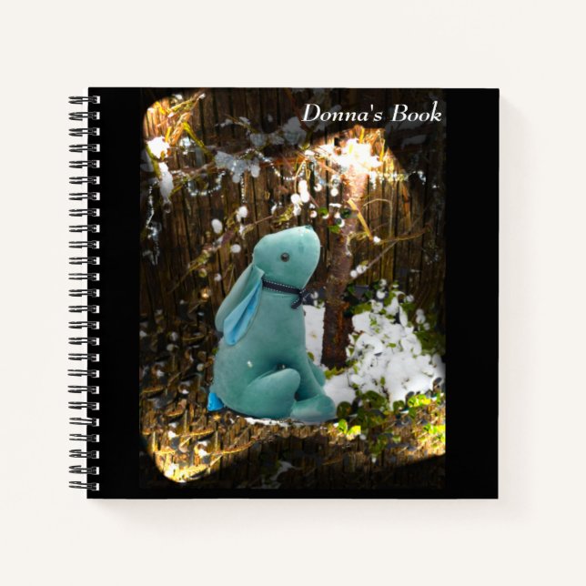 Carnet de lièvre bleu (personnaliser) (Devant)