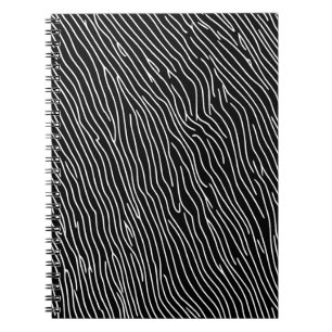 Carnet de lignes ondulées monochromes