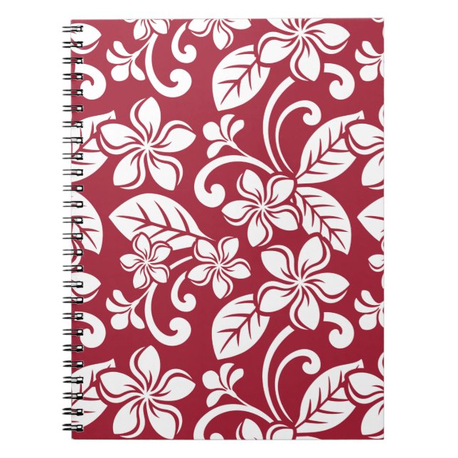 CARNET DE L'ÎLE PLUMERIA (ROUGE CARDINAL) (Devant)