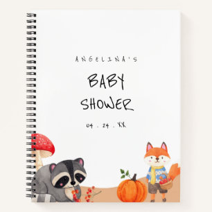 Carnet De Liste Cadeau Raccoon Et Fox Baby shower