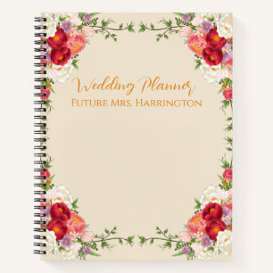 Carnet de liste de contrôle wedding planner avec n