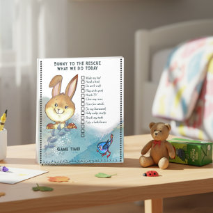 Carnet de liste de tâches de lapin fantaisiste pou