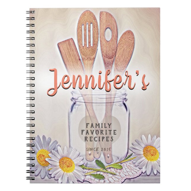 Carnet de livre de recettes personnalisé (Devant)