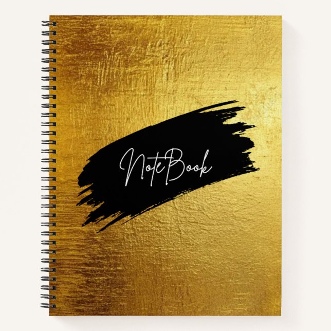 Carnet de luxe en feuille d'or  (Devant)