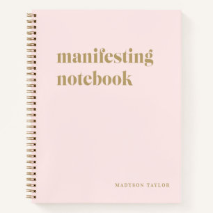 Carnet de manifeste rose simple