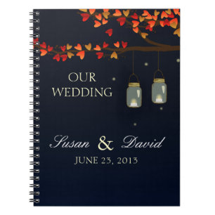 Carnet de mariage de chêne de pot de maçon
