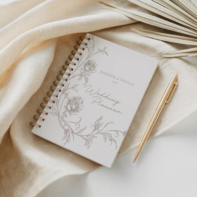 Carnet de mariage élégant vintage sépia (Créateur téléchargé)