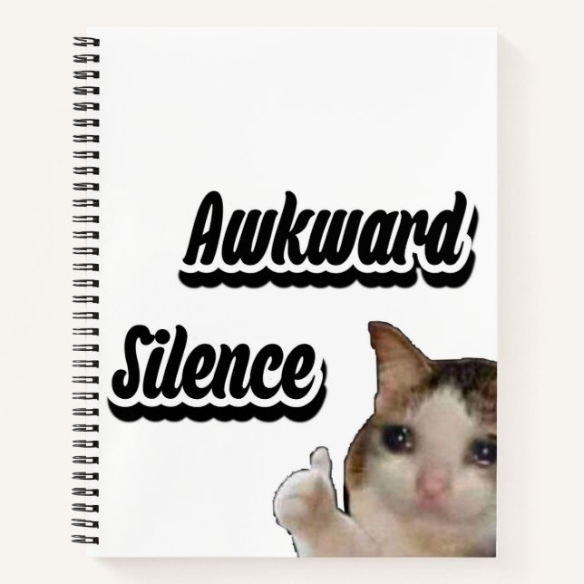 Carnet de mème de chat Awkward Silence (Devant)