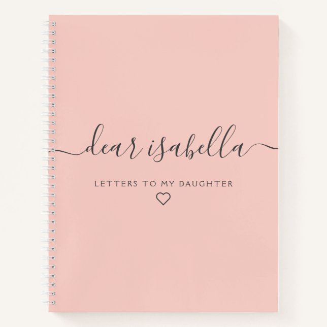Carnet de mémoire pour fille rose (Devant)