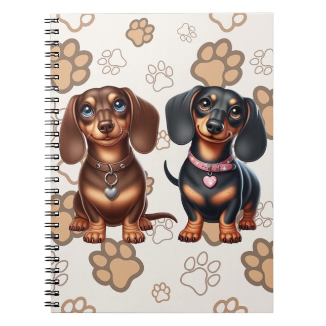 Carnet De mignons amis dachshund (Devant)