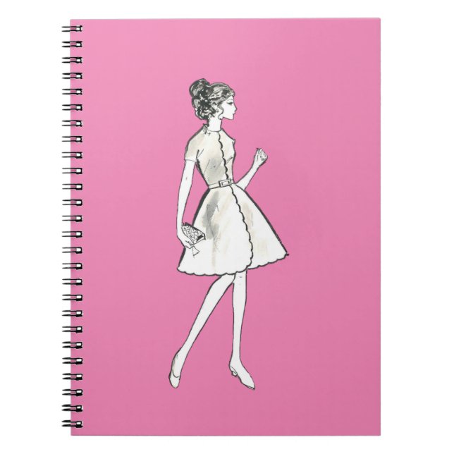 carnet de mode de dessin féminin vintage (Devant)