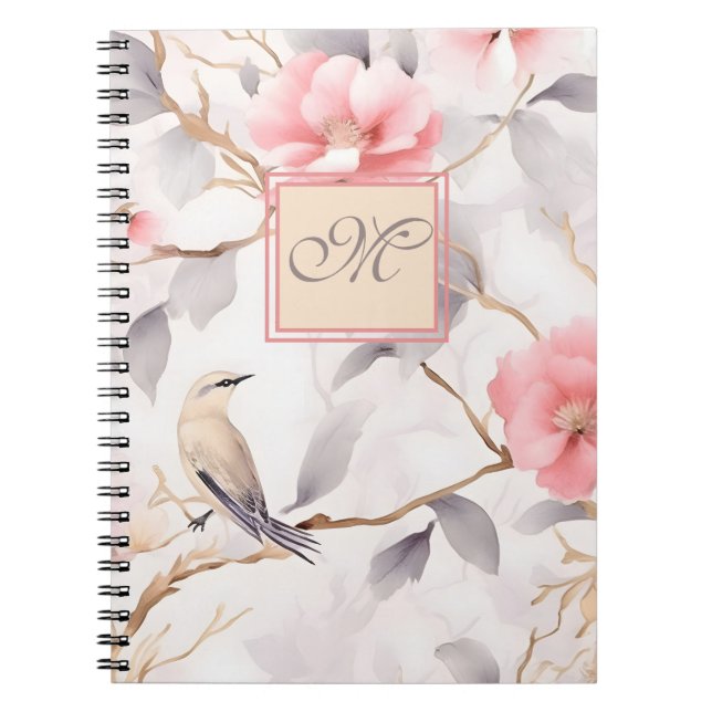 Carnet de monogramme rose (Devant)