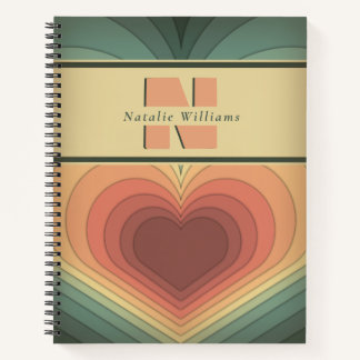 Carnet de Monogramme Super romantique moderne
