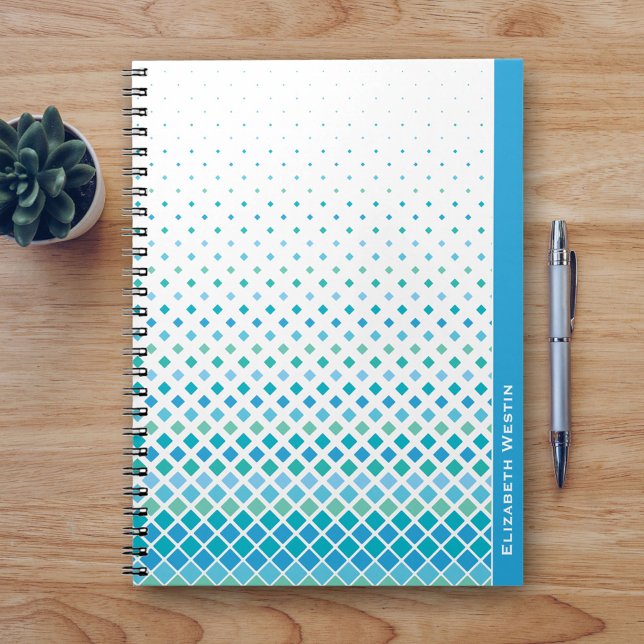 Carnet de Motif moderne Blue Green Diamond (Créateur téléchargé)