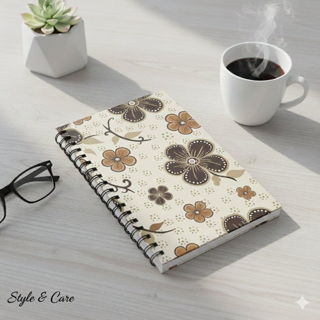 Carnet de motifs floraux abstraits Modern Blooms (Modern Blooms Abstract Floral Pattern Notebook)