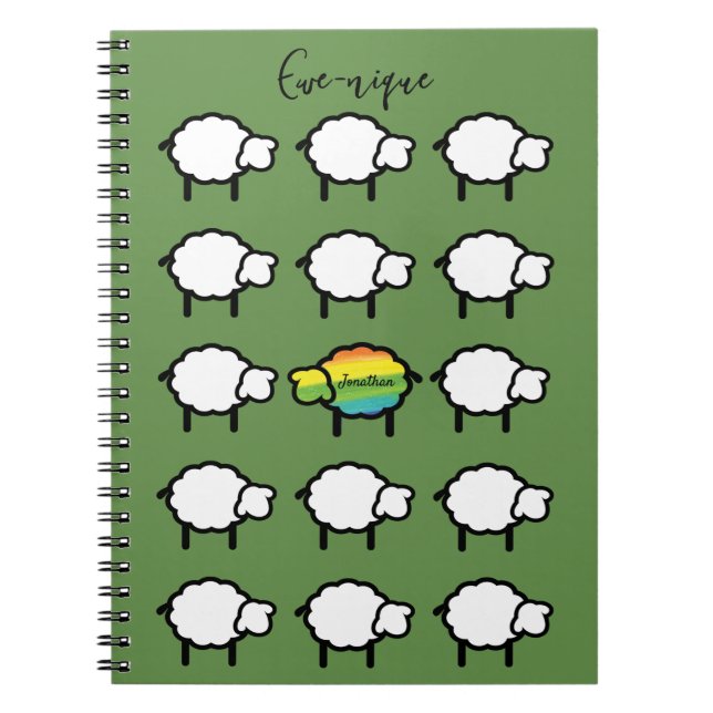 carnet de mouton arc-en-ciel ewe-nique gtatitude (Devant)