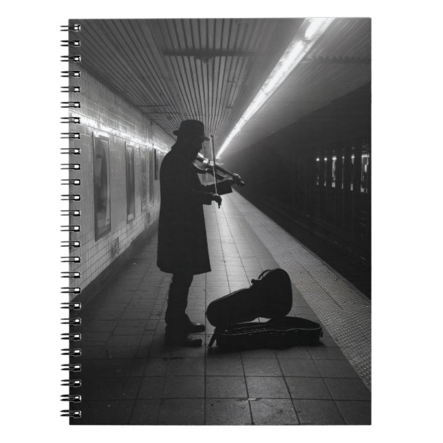 Carnet de musicien de rue Violon de métro (Devant)