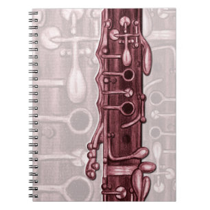 Carnet de musique rouge Clarinet