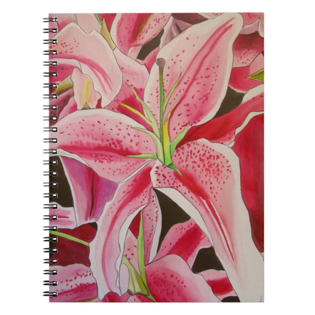 Carnet de nénuphars rose Stargazer par Sacha Gross (Devant)