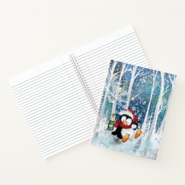 Carnet de Noël avec Pingouin (Intérieur)