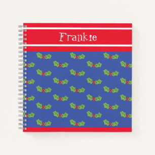 Carnet de Noël personnalisé Holly & Berries