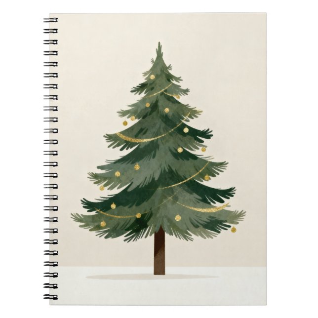 Carnet de Noël Pin Minimaliste (Devant)