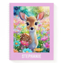Carnet de nom de fille personnalisé animal familie