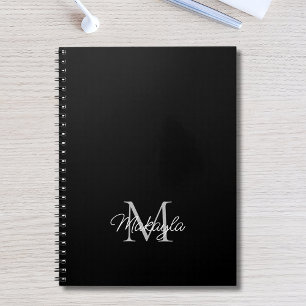 Carnet de nom de monogramme personnalisé moderne