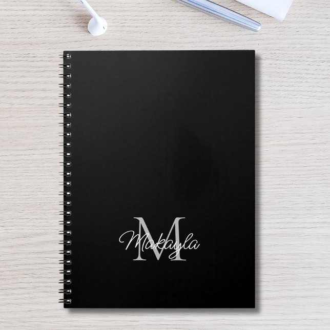 Carnet de nom de monogramme personnalisé moderne (Créateur téléchargé)