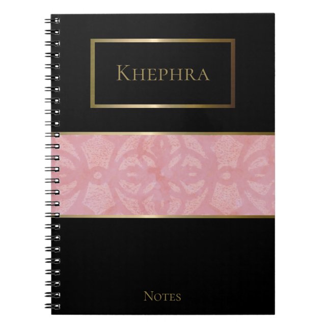 Carnet de nom du monogramme d'aquarelle simple (Devant)