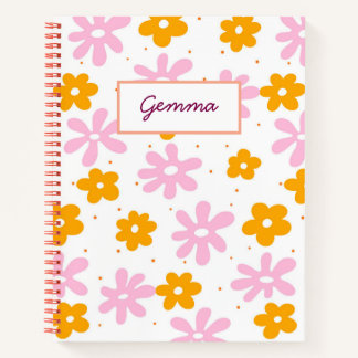 Carnet de nom floral personnalisable