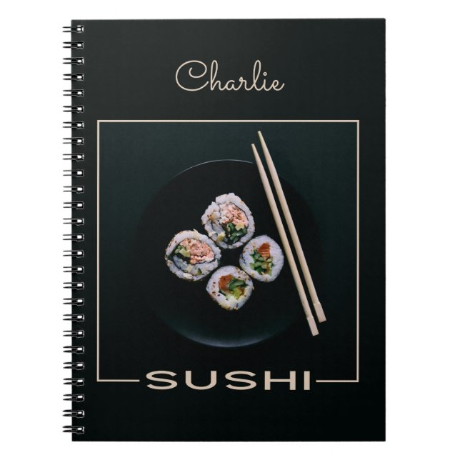 Carnet de nom personnalisé Sushi (Devant)