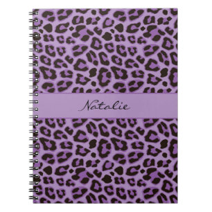 Carnet de notes à motif de peau imprimée léopard