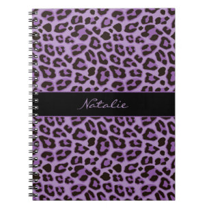 Carnet de notes à motif de peau imprimée léopard