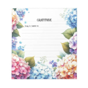 Carnet de notes à motif d'hortensia aquarelle de g