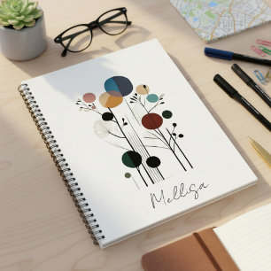 carnet de notes à motif géométrique abstrait flora