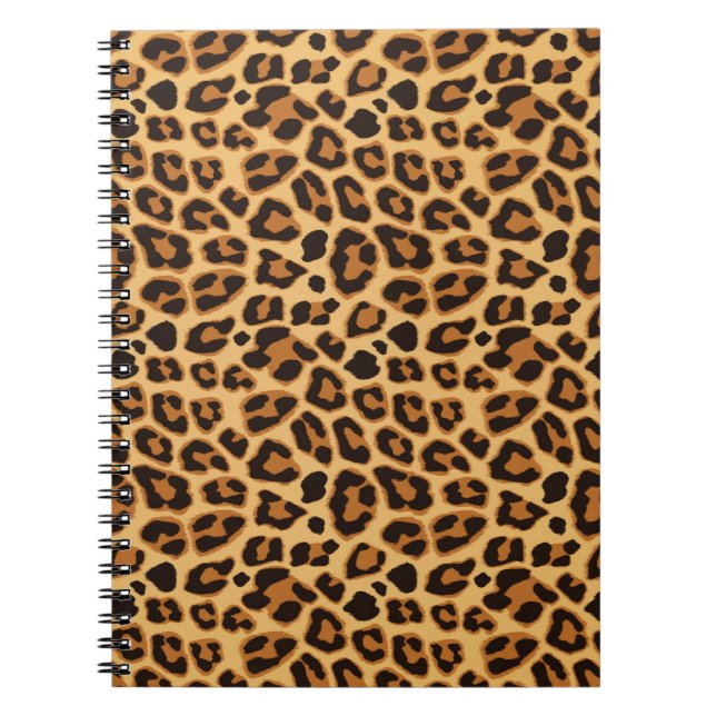 Carnet de notes à motif peau d'animal léopard (Devant)