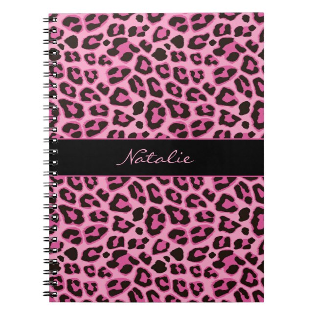 Carnet de notes à motif peau d'imprimé léopard (Devant)