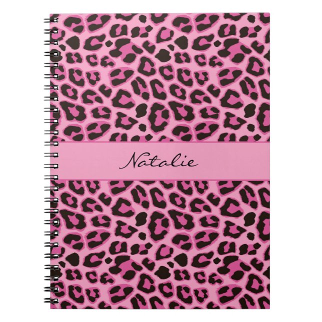 Carnet de notes à motif peau d'imprimé léopard (Devant)