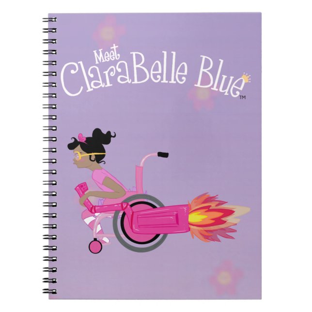 Carnet de notes à spirale bleu de ClaraBelle - (Devant)
