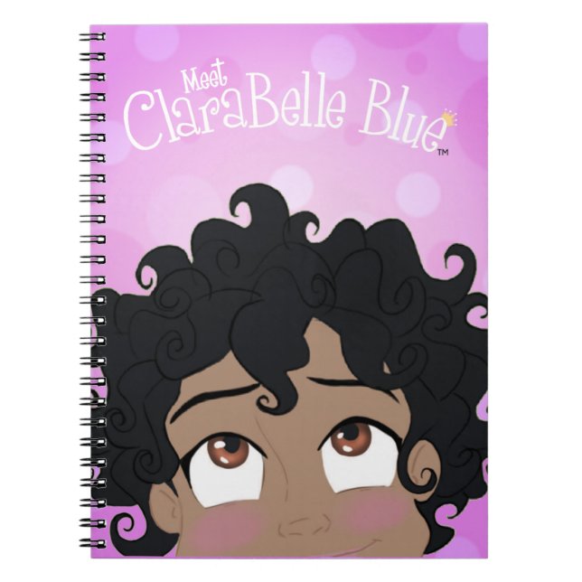 Carnet de notes à spirale bleu de ClaraBelle (Devant)