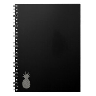 Carnet de notes à spirale d'ananas argenté