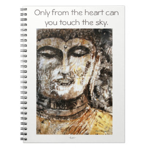 Carnet de notes à spirale d'aquarelle de Bouddha