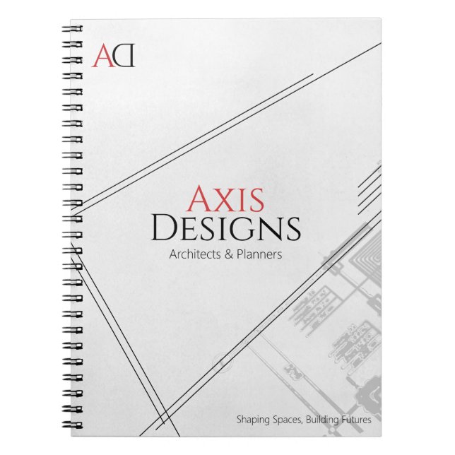 Carnet de notes à spirale d'architecte | Conceptio (Devant)