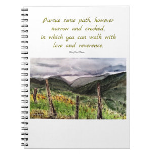 Carnet de notes à spirale d'art de paysage de
