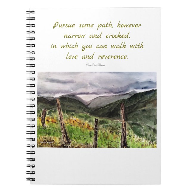 Carnet de notes à spirale d'art de paysage de (Devant)