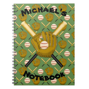 Carnet de notes à spirale de base-ball