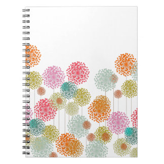 Carnet de notes à spirale de Fluffies de printemps