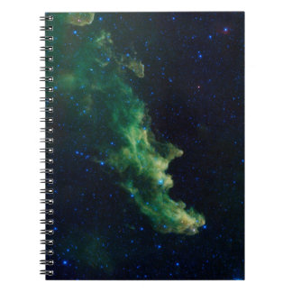 Carnet de notes à spirale de galaxie de l'espace